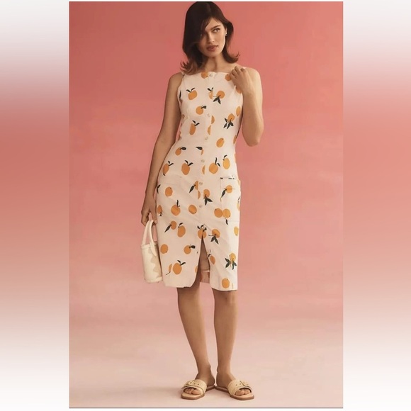 Anthropologie Maeve Colette Dylan Mierzwinski Midi Dress Size SP - Picture 13 of 13